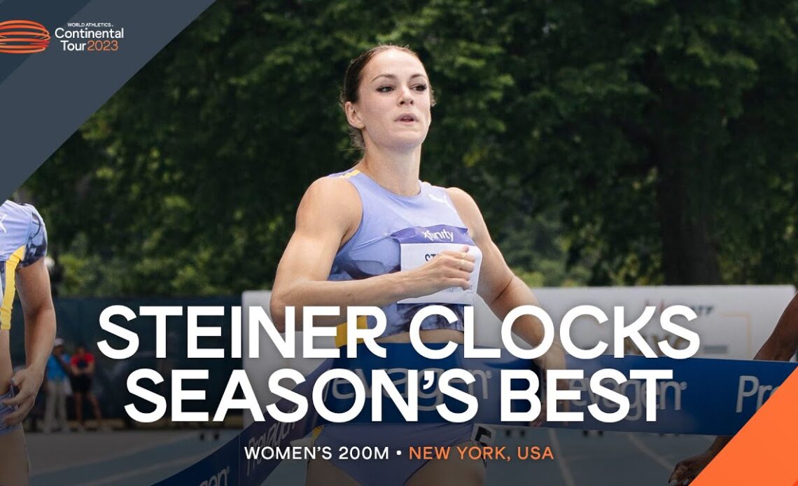 Abby Steiner dominates 200m in New York | Continental Tour Gold 2023