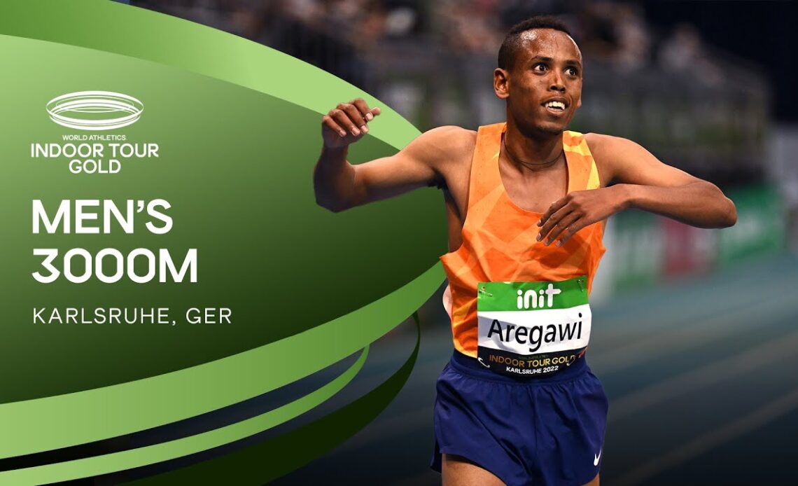 Aregawi runs 7:26.20 (5th fastest time ever) to win 3000m | World Indoor Tour Gold Karlsruhe 2022