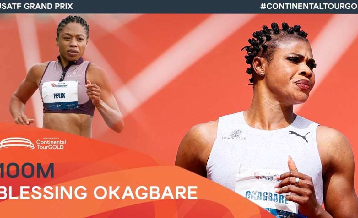 Blessing Okagbare blasts to 10.97 in Eugene | USATF Grand Prix Continental Tour Gold