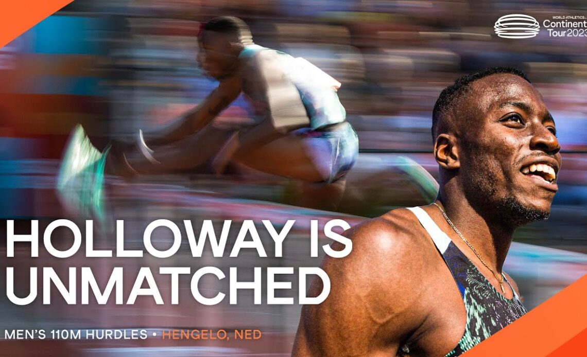 Holloway storms to 110m hurdles meeting record in Hengelo | Continental Tour Gold 2023