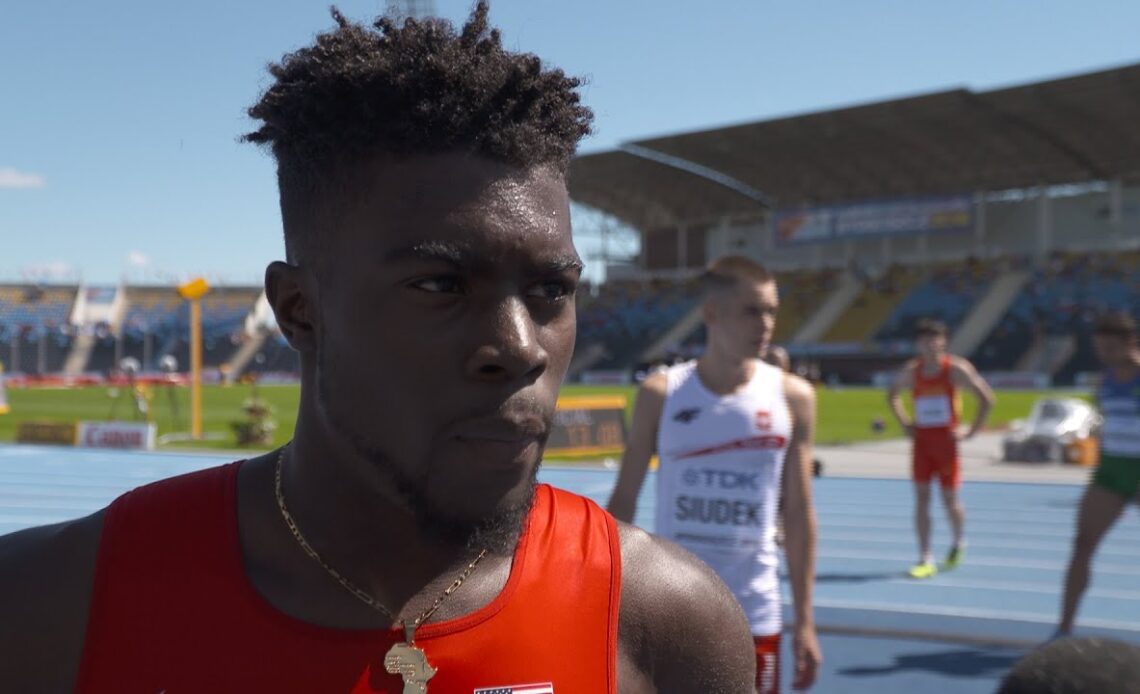 IAAF WU20 Championships Bydgoszcz 2016 110m Hurdles Men Heat Marcus KRAH USA