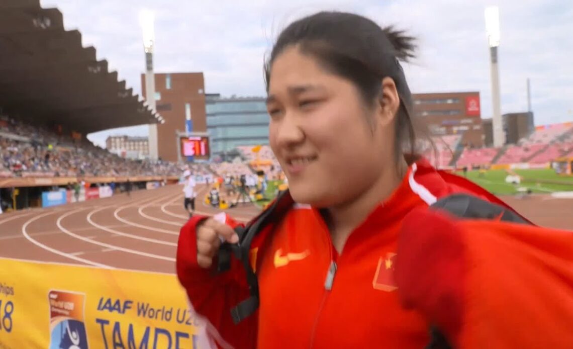 IAAF World Under 20 Tampere - Linru Zhang CHN Shot Put Silver