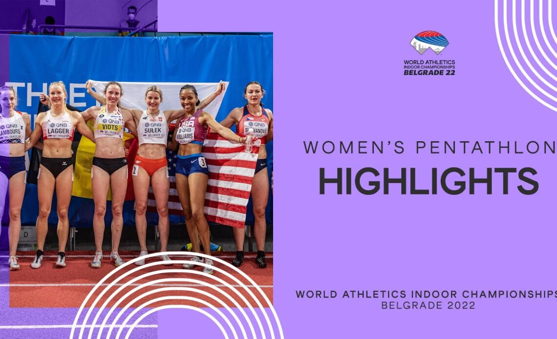 Noor Vidts wins pentathlon gold with 4929pts | World Indoor Championships Belgrade 22