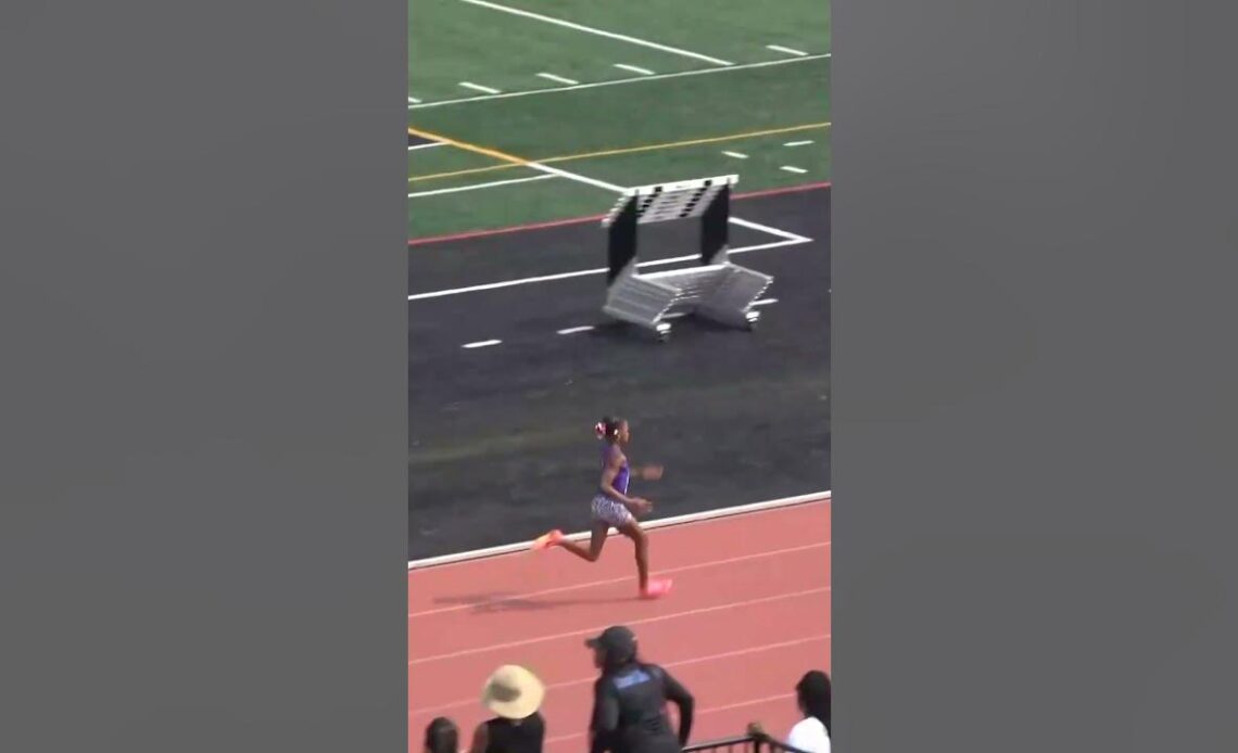 She was OUT! 14.08 for 100m for a 9-year-old?!