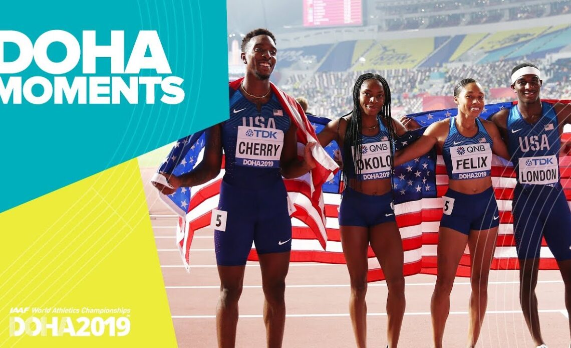 World Record in the Mixed 4x400m | World Athletics Championships 2019 | Doha Moments