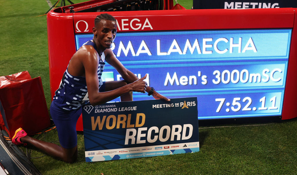 World steeplechase record falls to Lamecha Girma