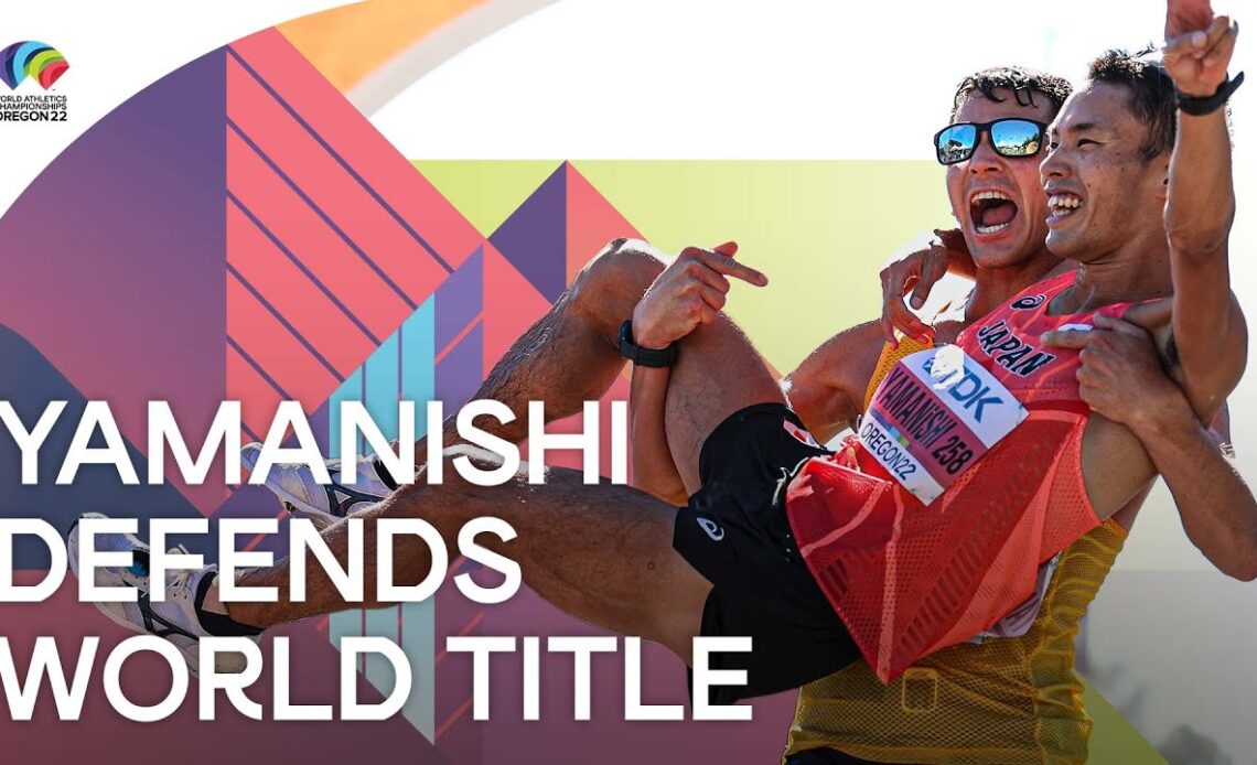 Yamanishi defends 20km race walk world title | World Athletics Championships Oregon22