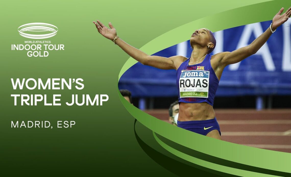 Yulimar Rojas jumps a world-leading 15.41m for victory | World Indoor Tour Gold Madrid 2022