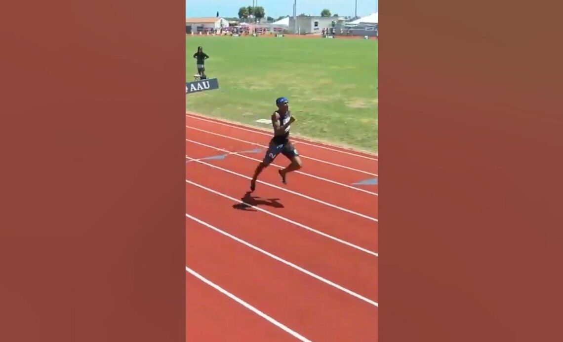 Erriyon Knighton put on a show at the 2020 AAU Junior Olympics #shorts