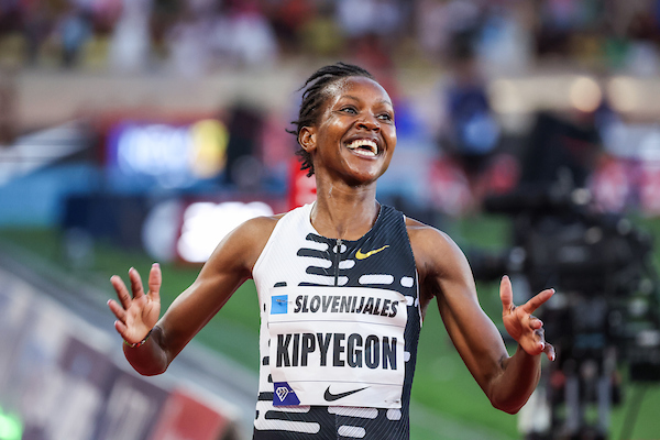 Faith Kipyegon breaks third world record in less than two months at Monaco Diamond League