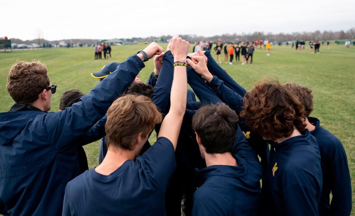 Men's Cross Country Team Huddle