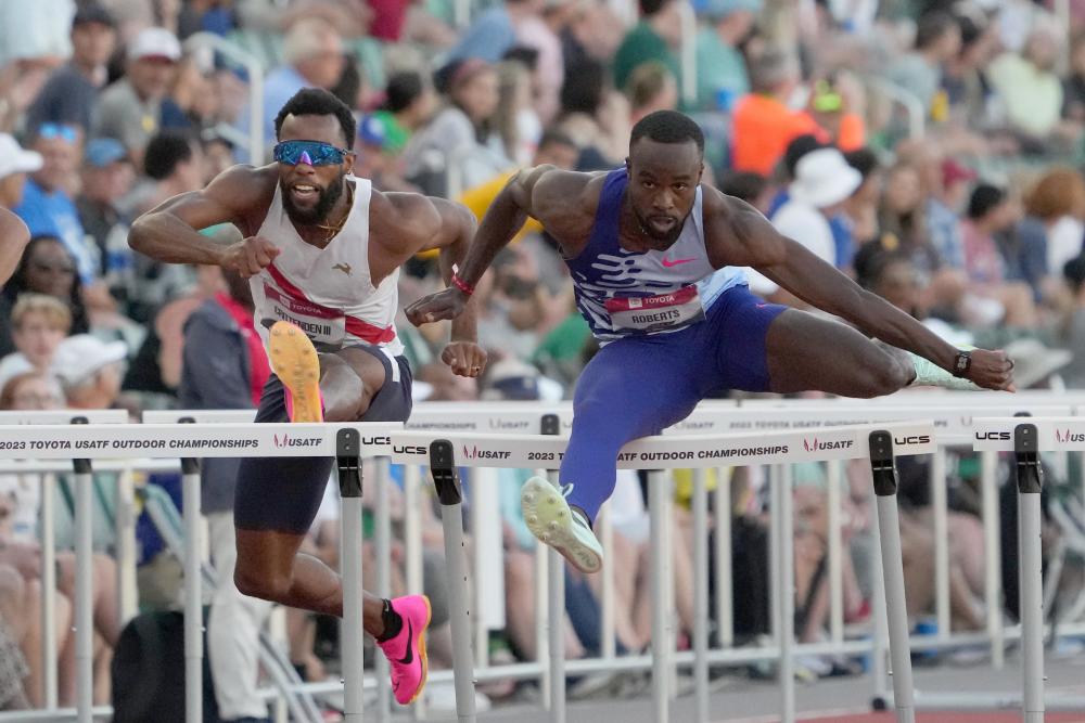 News - Daniel Roberts Captures Third U.S. Championship in 110-Meter Hurdles, Edging World Leader Cordell Tinch