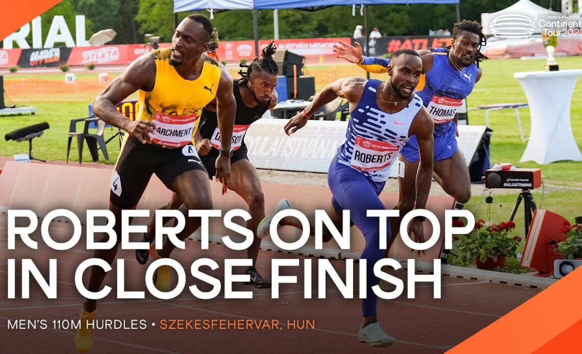 Roberts beats Olympic champion Parchment in 110m hurdles | Continental Tour Gold 2023