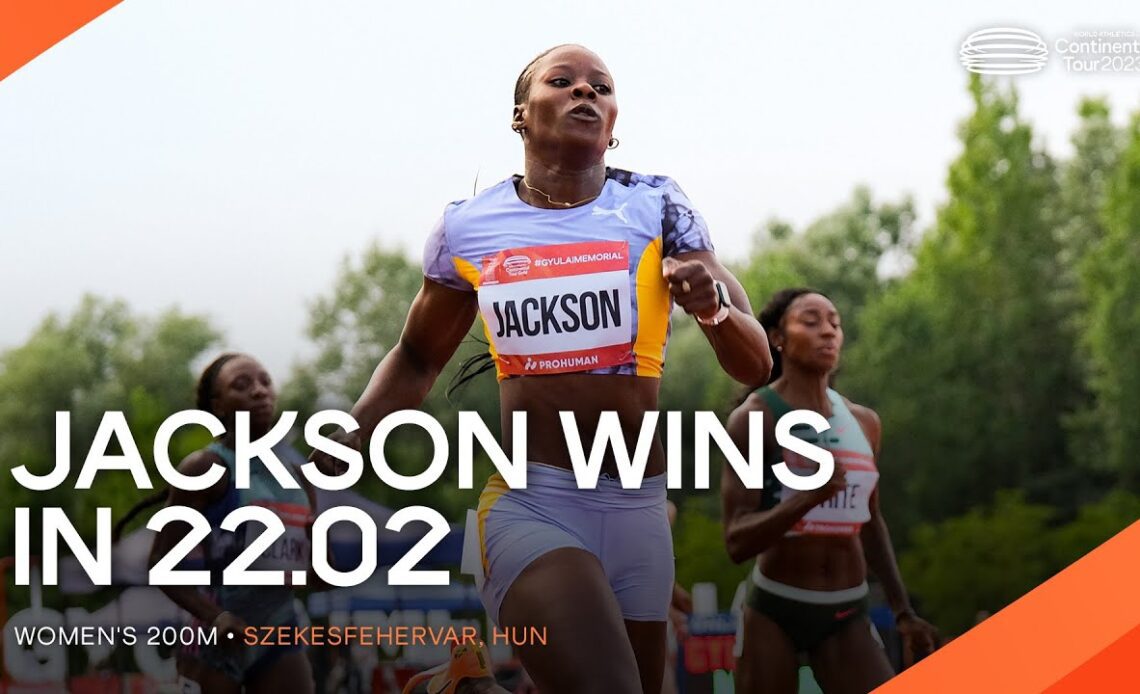 Shericka Jackson powers to victory in women's 200m | Continental Tour Gold 2023