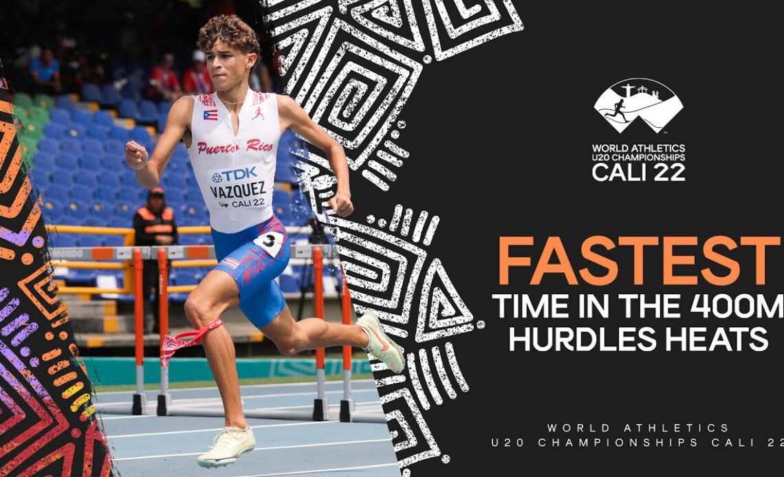 Vazquez runs 50.66 and advances to 400m hurdles semis | World Athletics U20 Championships Cali 2022