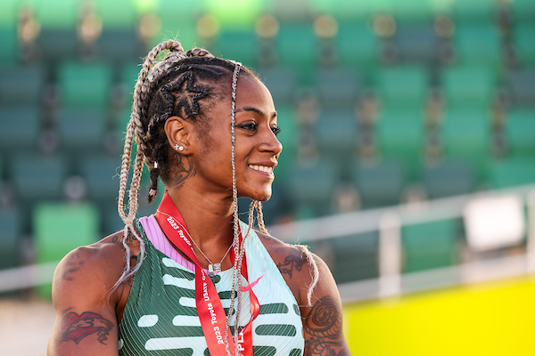 The female runners and sprinters of Team USA