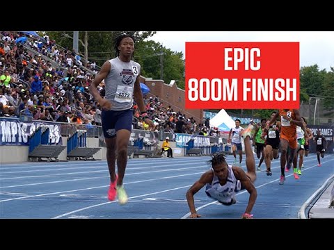 400m Specialist Jonathan Simms Fights Off Dive At The Line To Win EPIC 800m At AAU Junior Olympics!