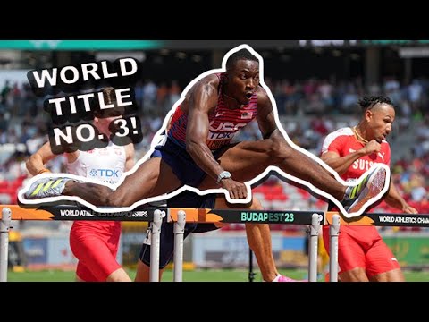 Grant Holloway Wins His THIRD-STRAIGHT 110m Hurdle World Championship!