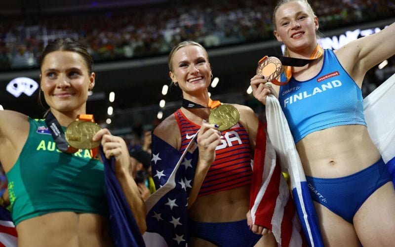 Nina Kennedy and Katie Moon Share World Championships Pole Vault Gold