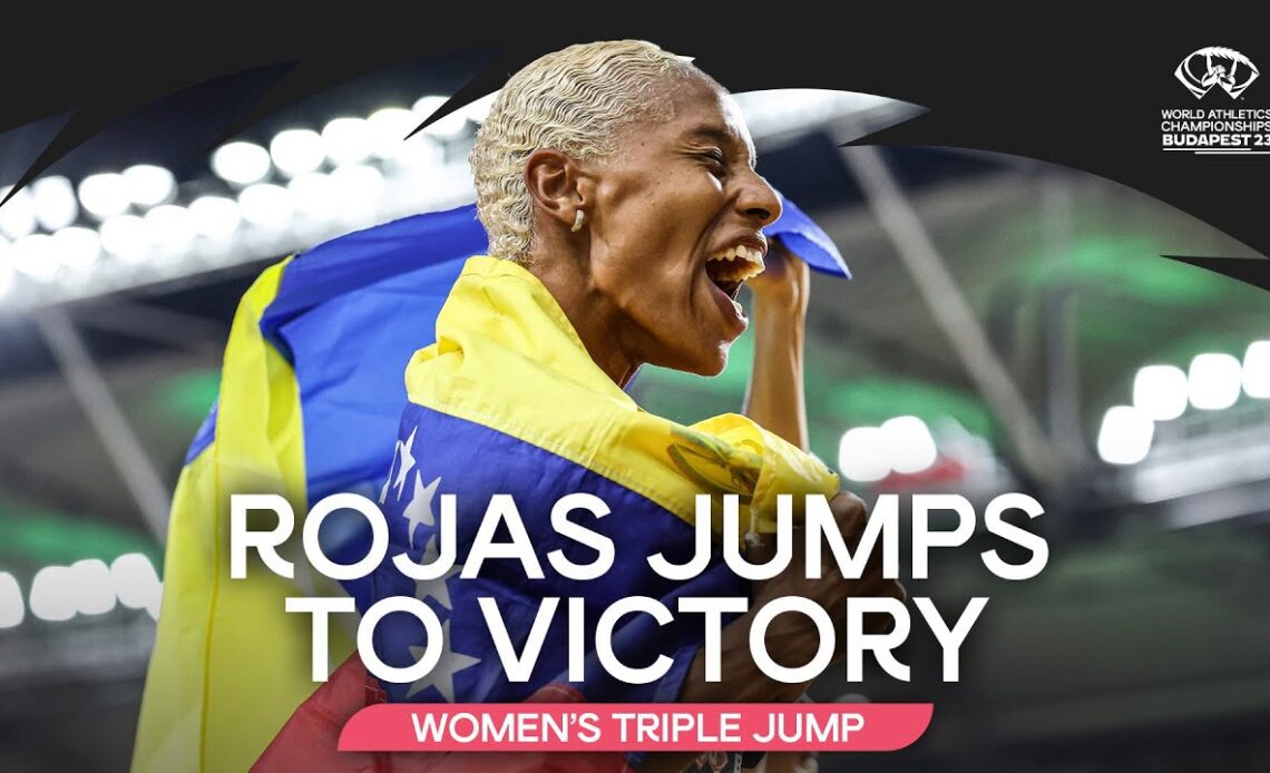 Rojas wins 4th triple jump world title on her 6th jump 🤯 | World Athletics Championships Budapest 23