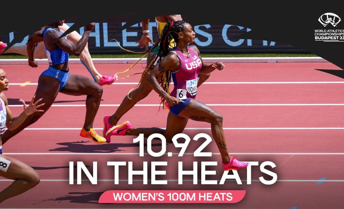 Sha'Carri Richardson storms to 10.92 in 100m heats | World Athletics Championships Budapest 23