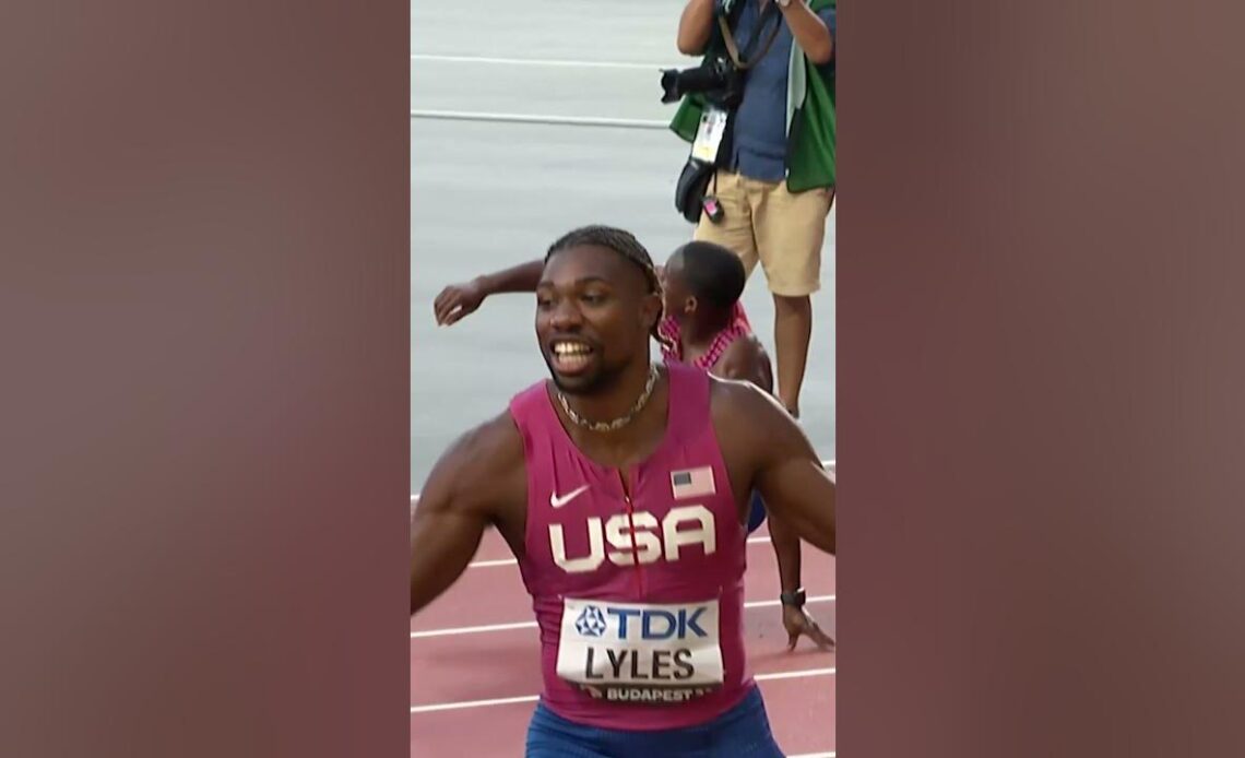 The double is on for Noah Lyles 🔥 #athletics #worldathleticschamps #usa #sprint