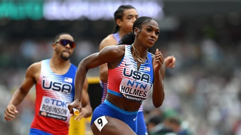 USA Breaks Mixed 4x400m Relay World Record After Bol Tumbles to the Ground