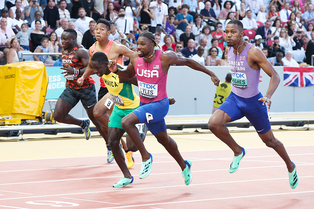 World Champs Men’s 100 — Lyles Sprints And Delivers