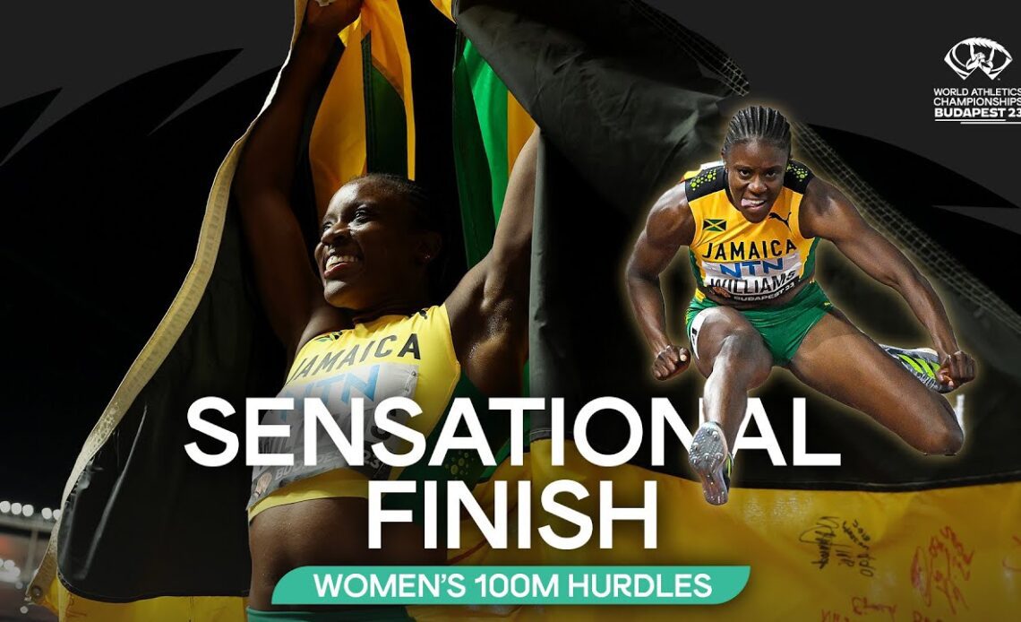 🇯🇲's  Danielle Williams runs to 100m hurdles gold | World Athletics Championships Budapest 23