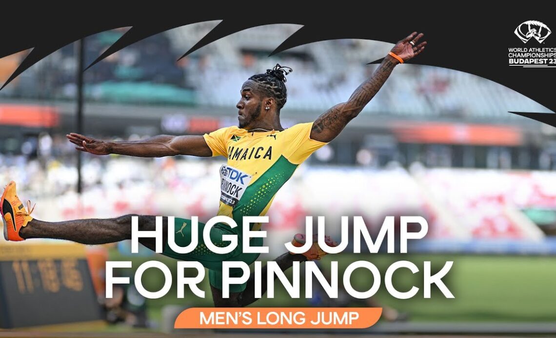 🇯🇲's Pinnock flies out to huge world lead | World Athletics Championships Budapest 23