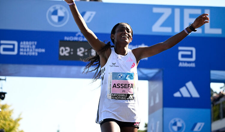 Tigst Assefa smashes women's world marathon record in Berlin with 2:11:53
