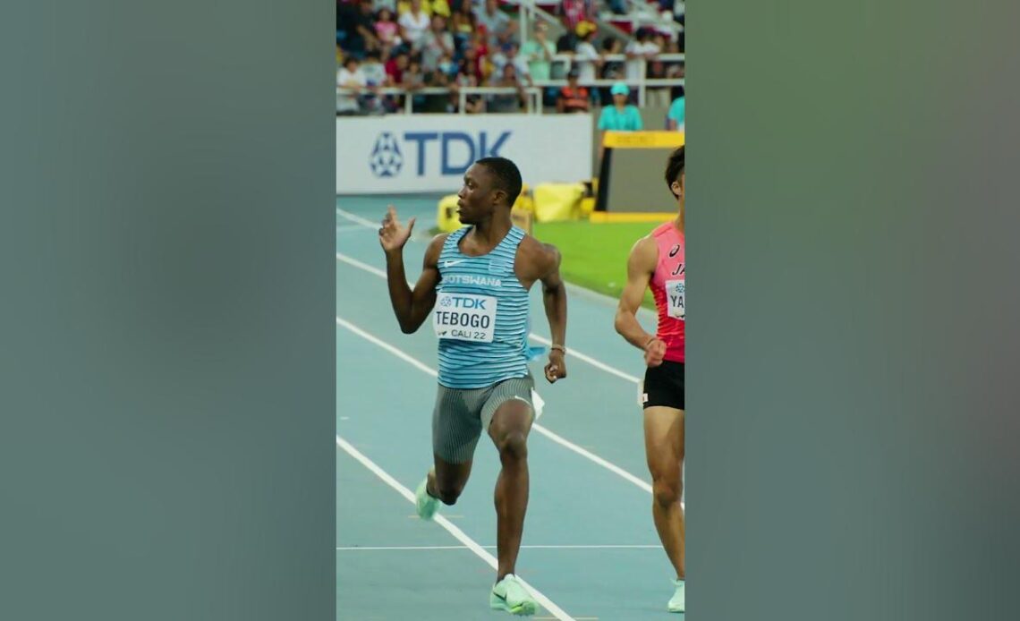 🇧🇼's Letsile Tebogo shuts it down and still runs world U20 record 😮‍💨 #botswana #track #athletics
