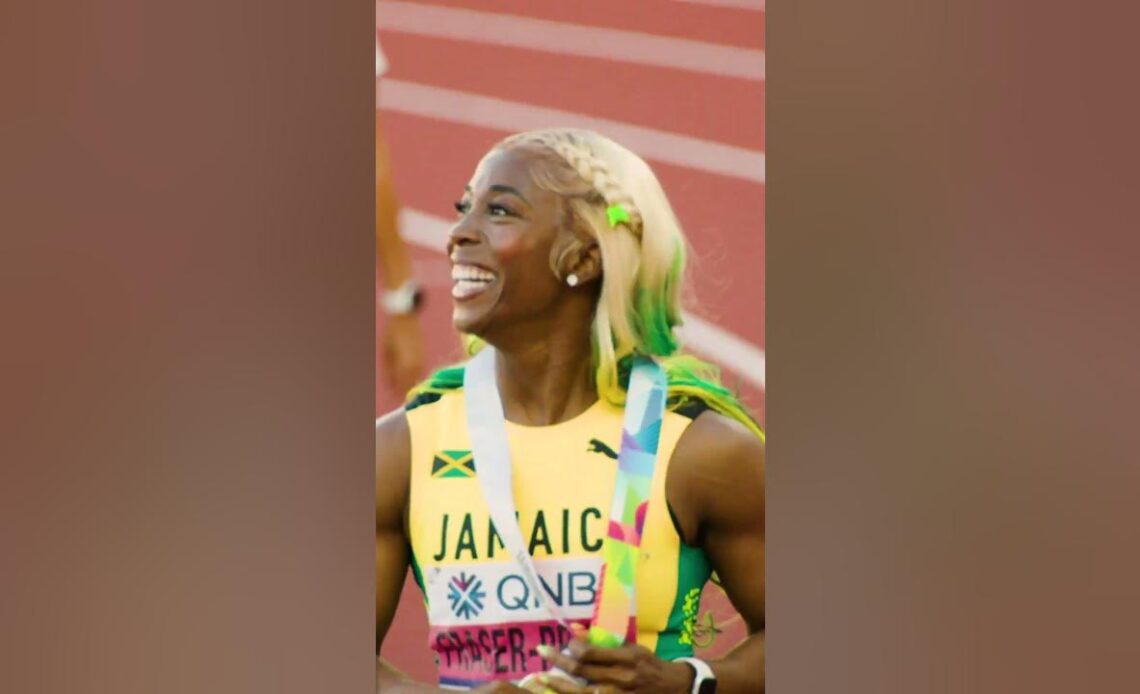 🇯🇲's Shelly-Ann Fraser-Pryce 🔥 #athletics #jamaica #running #worldathleticschamps #sprint #100m