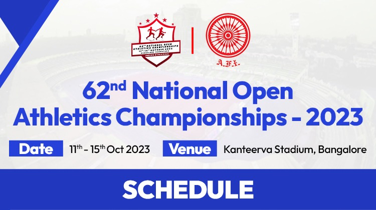 62nd National Open Athletics Championships 2023 – Schedule