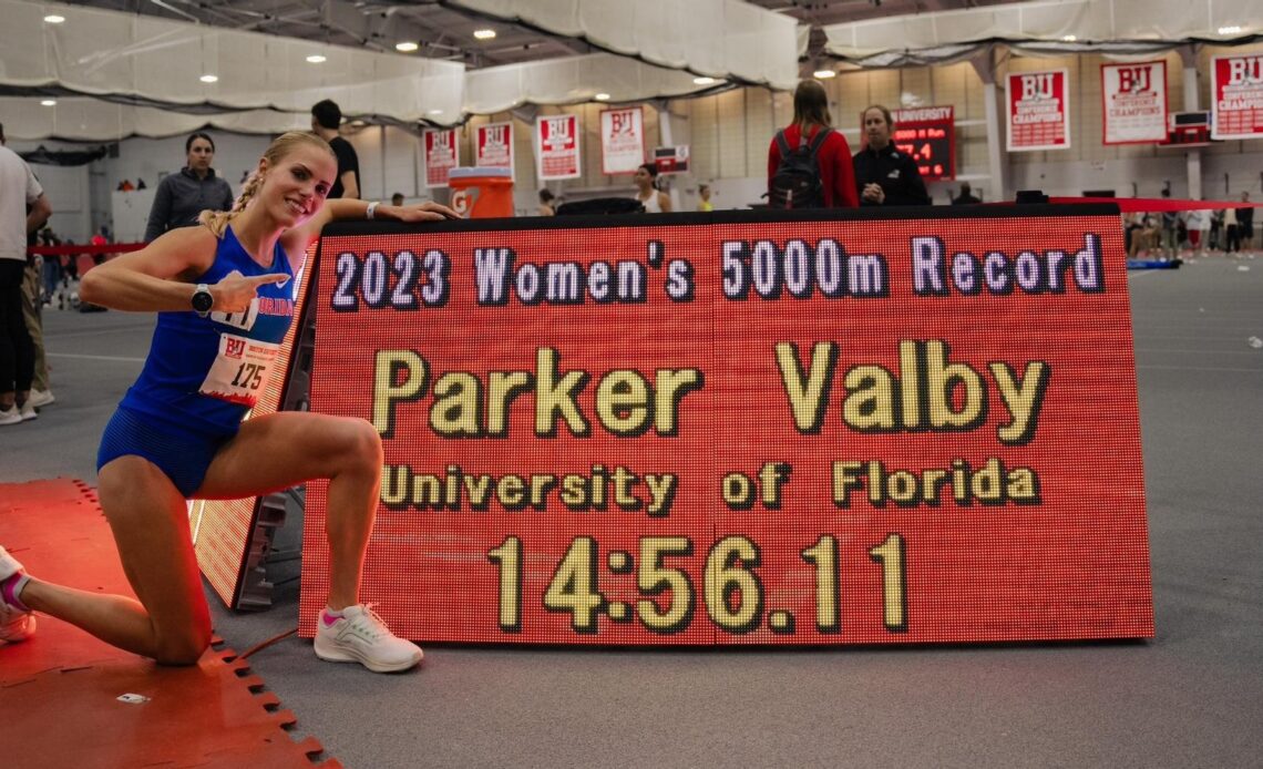Parker Valby Breaks NCAA Record, Gators Collect Four Top Ten Marks in School History