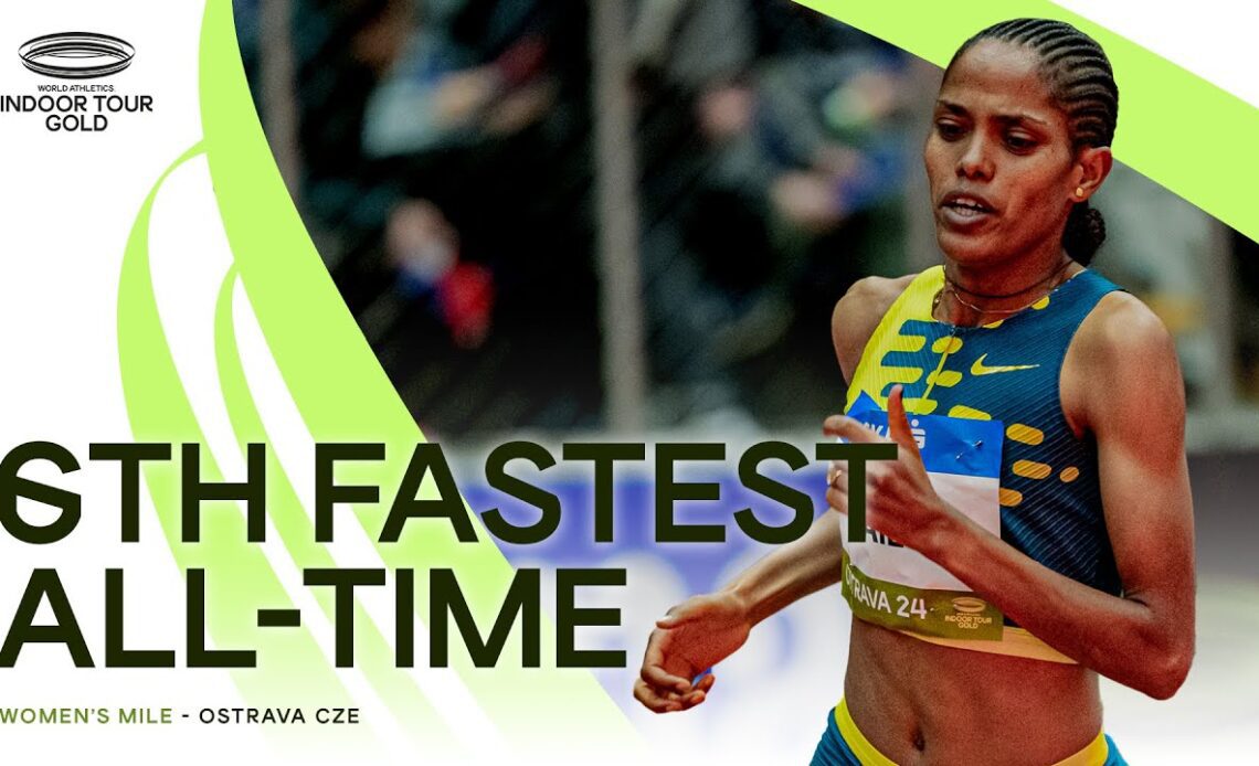 Hailu shatters mile world lead and meeting record 👀 | World Indoor Tour 2024