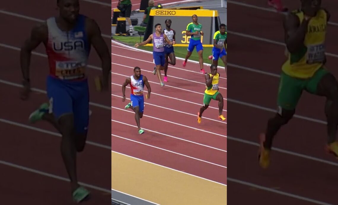 Lyles storms to 3rd 🥇 in Budapest 😮‍💨 #athletics #worldathleticschamps #usa #america
