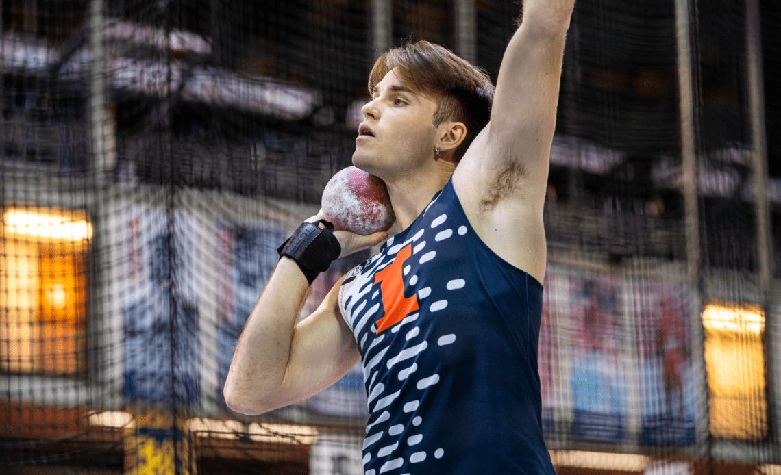 Ouimet Takes Top Spot in Illinois Record Book, Leads NCAA in Heptathlon