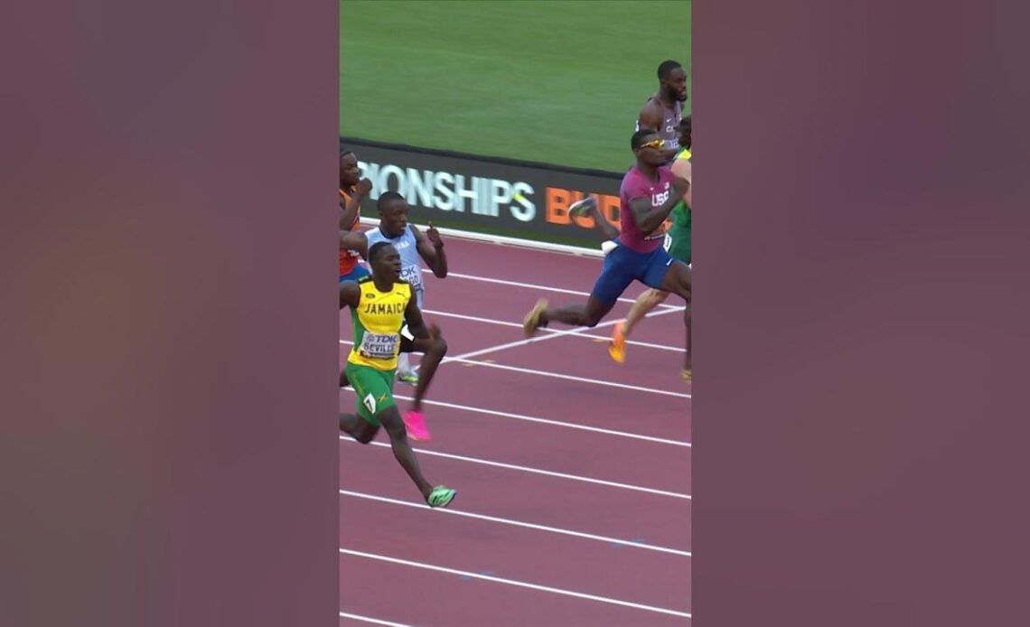 Seville turns on the jets 🚀 #athletics #worldathleticschamps #jamaica #sports #sprint