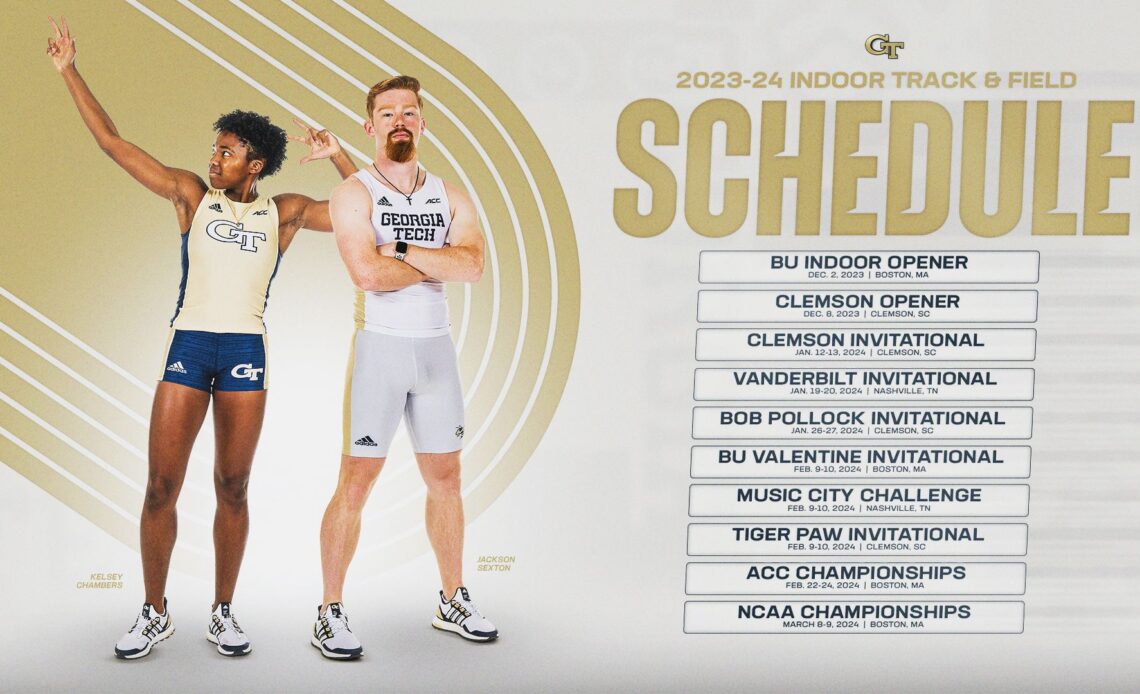 Track & Field Announces 2023-24 Indoor Schedule – men's track — Georgia Tech Yellow Jackets