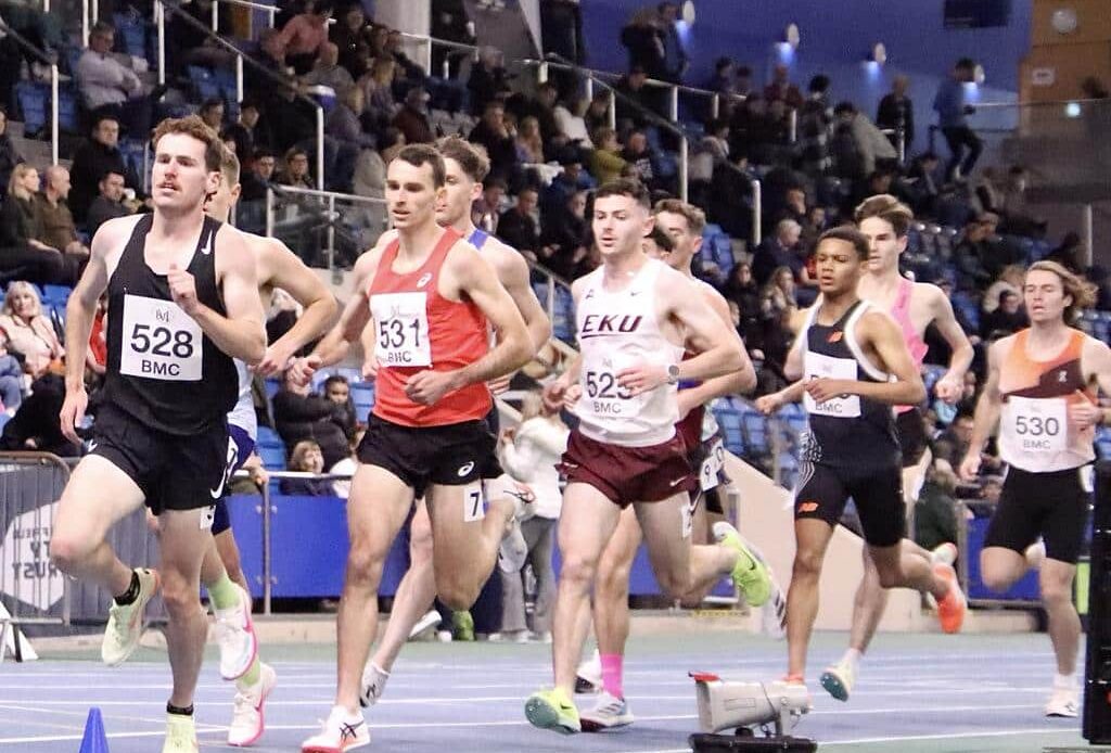 Meeting January 2024 3000m Men B, Zak Seddon, Harry Norman, Kristian Imroth, Callum Jones