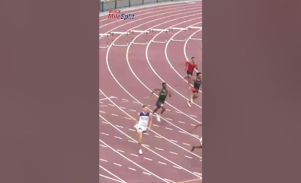 CRAZY Boys 300m Hurdles Race Sends People Flying Across The Finish Line