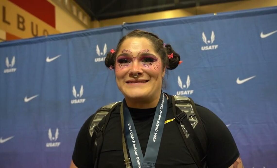 Chase Jackson Throws 20.02m In Shot Put For New WL And MR At USATF Indoor Championships 2024