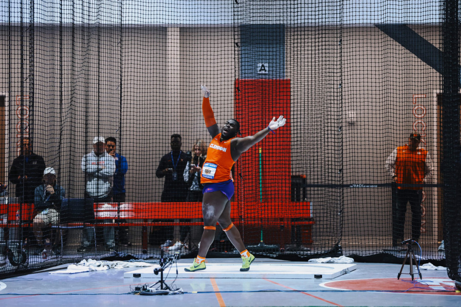 Cope Medals in Weight Throw, Tigers Shine in Day One of ACC Championships – Clemson Tigers Official Athletics Site