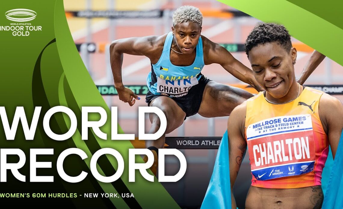Devynne Charlton breaks 60m hurdles WORLD RECORD ‼️ | World Indoor Tour 2024
