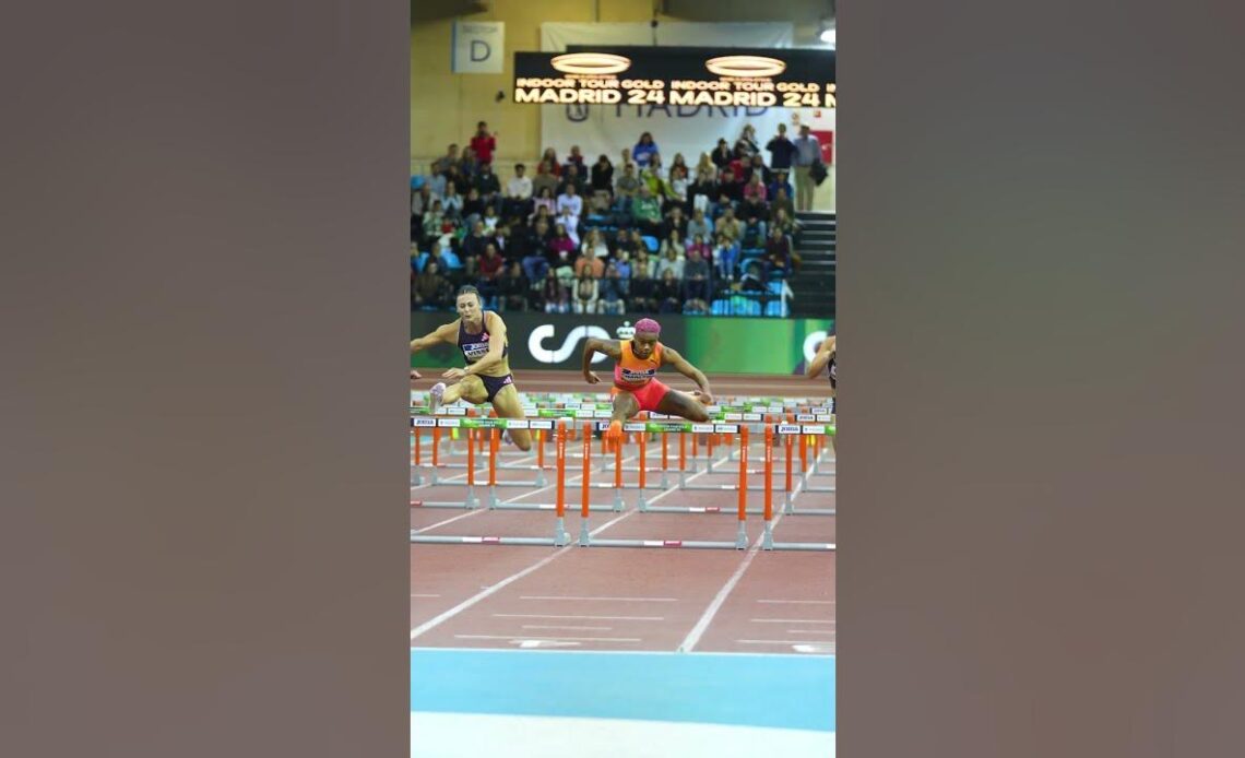 Devynne Charlton storms to 7.68 in Madrid 😮‍💨 #sports #athletics #bahamas #worldindoortour #spain