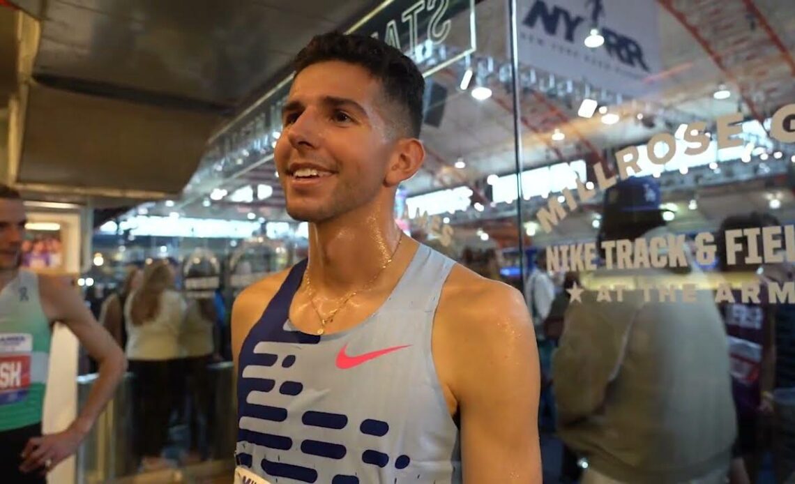 Grant Fisher Runs New AMERICAN RECORD In Two Mile At Millrose Games