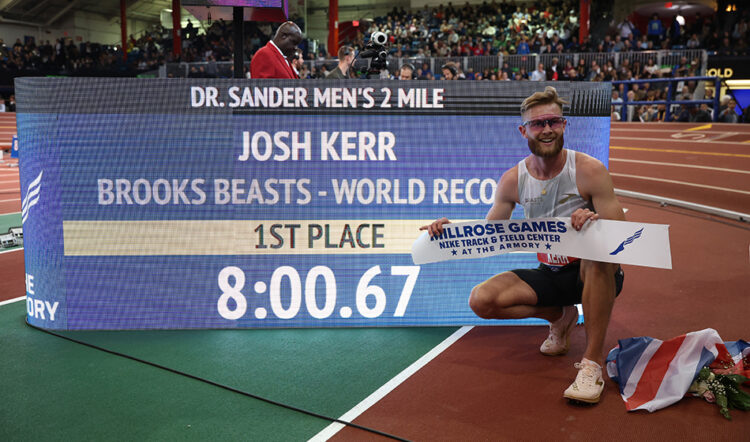 Josh Kerr smashes Mo Farah's world two miles record at Millrose