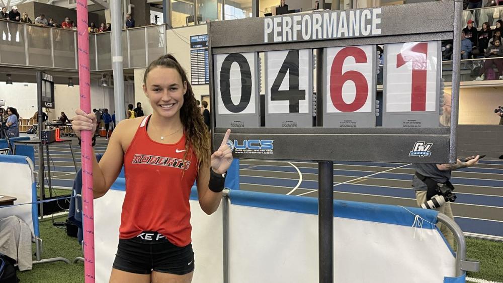 News - Roberts Wesleyan's Brynn King Adds to NCAA Division 2 Pole Vault Record at Grand Valley State Big Meet