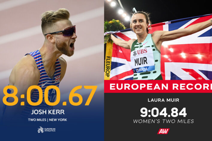 Record-breakers are World Class! Josh breaks global mark for 2-Miles and Laura sets European best, too